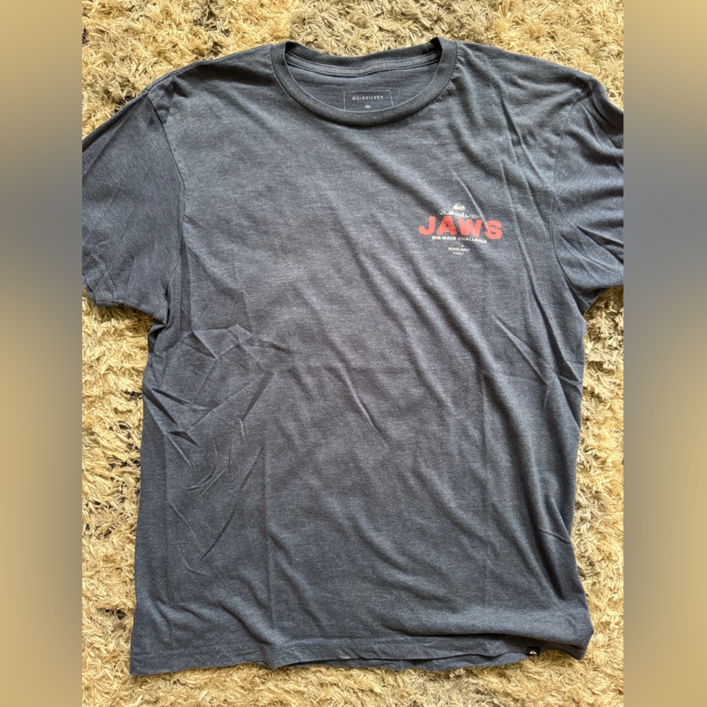 Quiksilver Gray Jaws Short Sleeve Tee